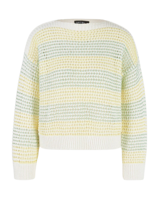 Marc Cain Stripe Chunky Sweater in Off-White