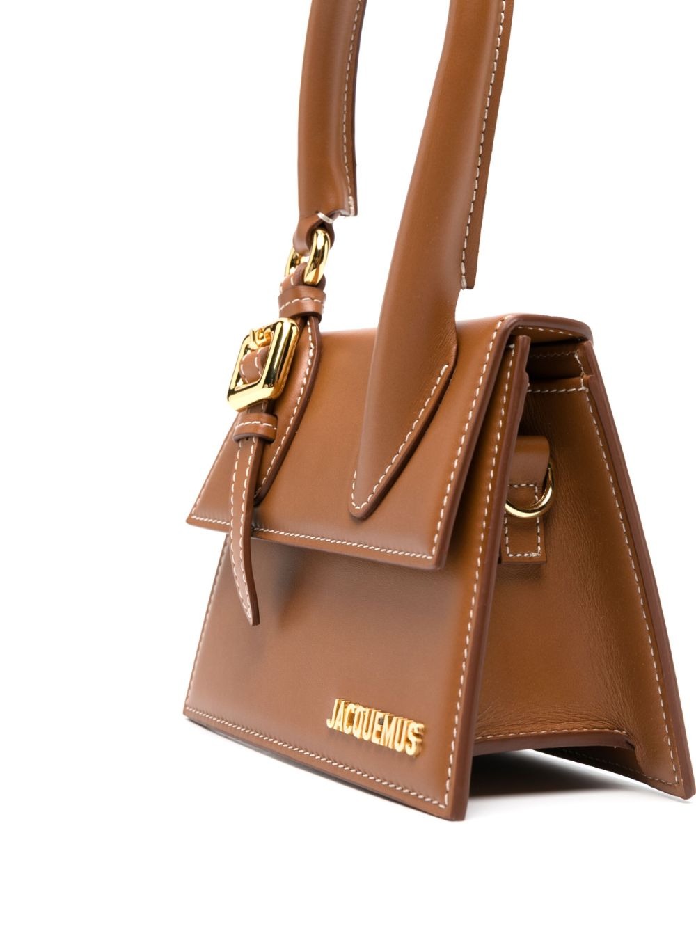 Le Chiquito Long Boucle Shoulder Bag in Brown - Jacquemus