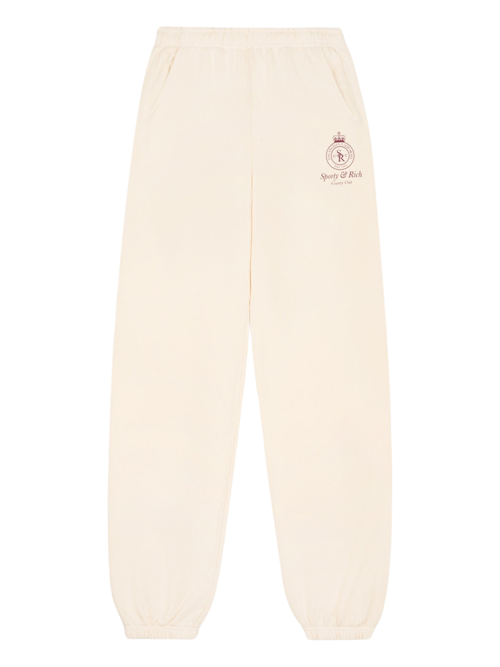 Sporty & Rich Crown Sweatpants in Cream