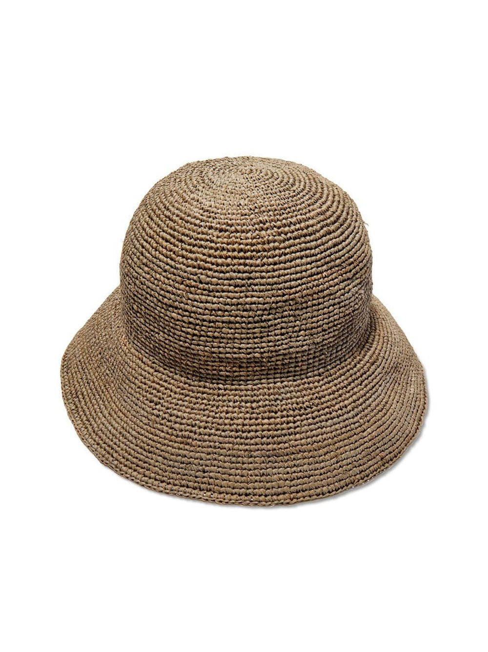 Lele Sadoughi Round Raffia Bucket Hat in Moss
