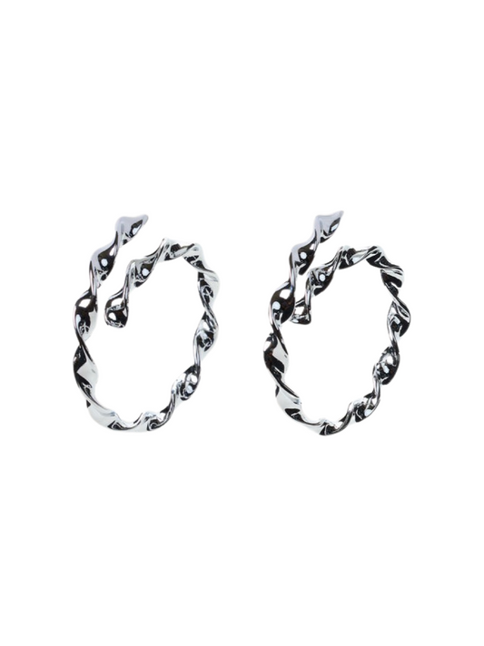 Cult Gaia Ezara Earrings in Shiny Silver