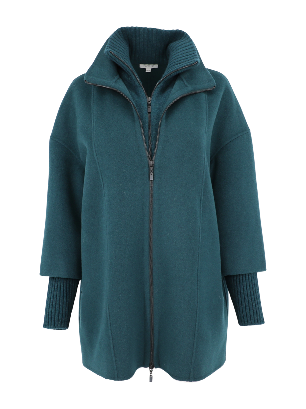 Kinross Knit Insert Zip Mock Coat (More Colors)