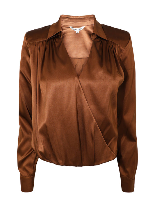 Veronica Beard Rozik Top in Dark Ochre