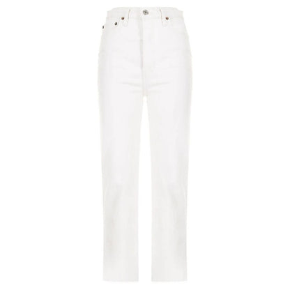 RE/DONE 70's Stove Pipe Denim Jeans in Vintage White