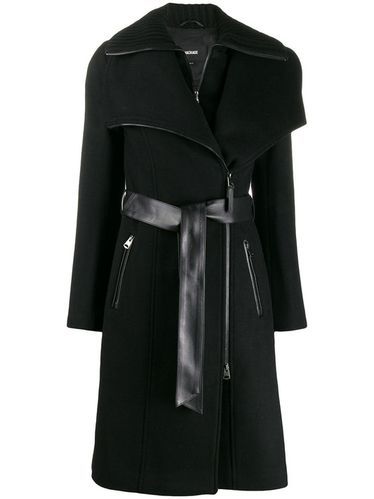 Mackage Nori 2-in-1 Double-Face Wool Coat With Sash (More Colors)