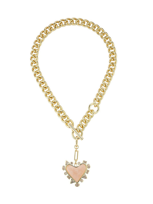 Mignonne Gavigan Cordelia Chain Necklace in Light Pink