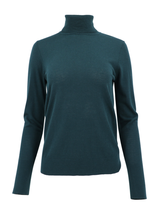 Kinross Silk/Cashmere Seapine Turtleneck