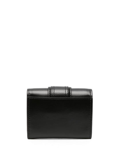 Jacquemus Le Compact Bambino Card Holder Wallet in Black
