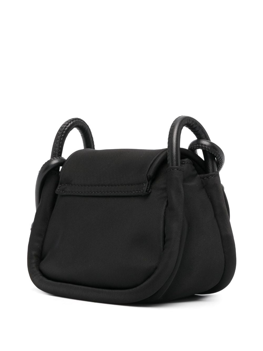Ganni Knot Mini Flap Over Black Handbag