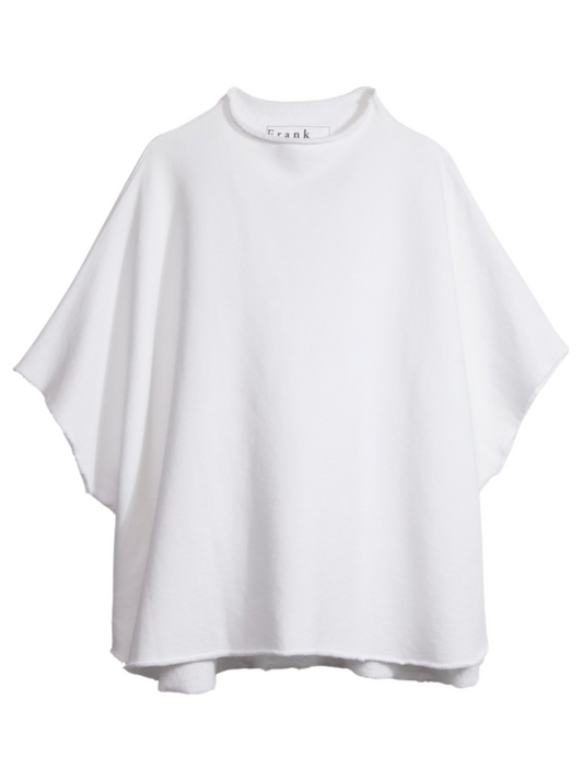 Frank & Eileen Audrey Funnel Neck Capelet in White