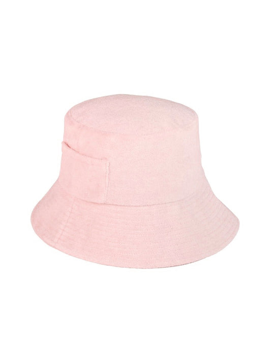 Lack of Color Terry Bucket Hat in Baby Pink