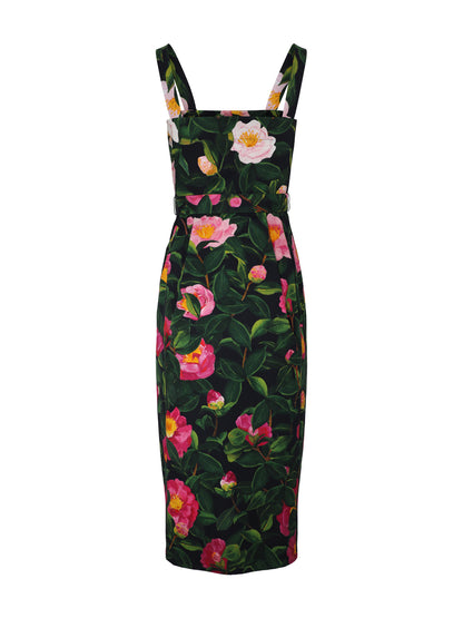 Oscar de la Renta Camellia Cotton Poplin Tank Dress