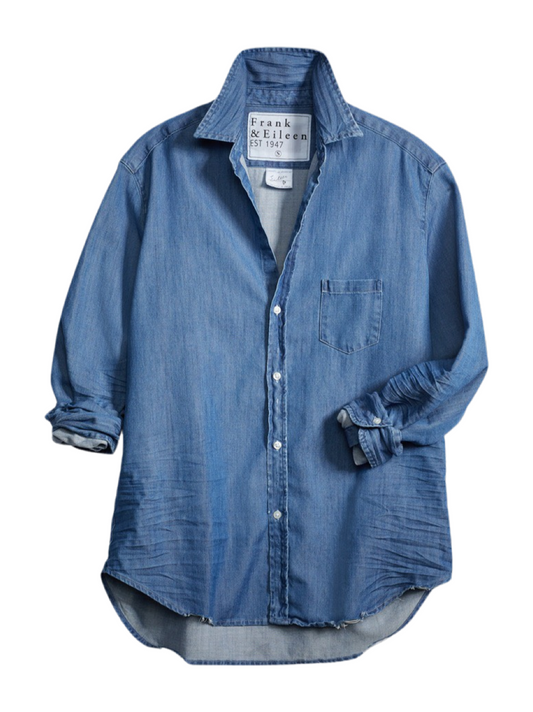 Frank & Eileen Relaxed Button-Up Shirt in Vintage Stonewashed Indigo