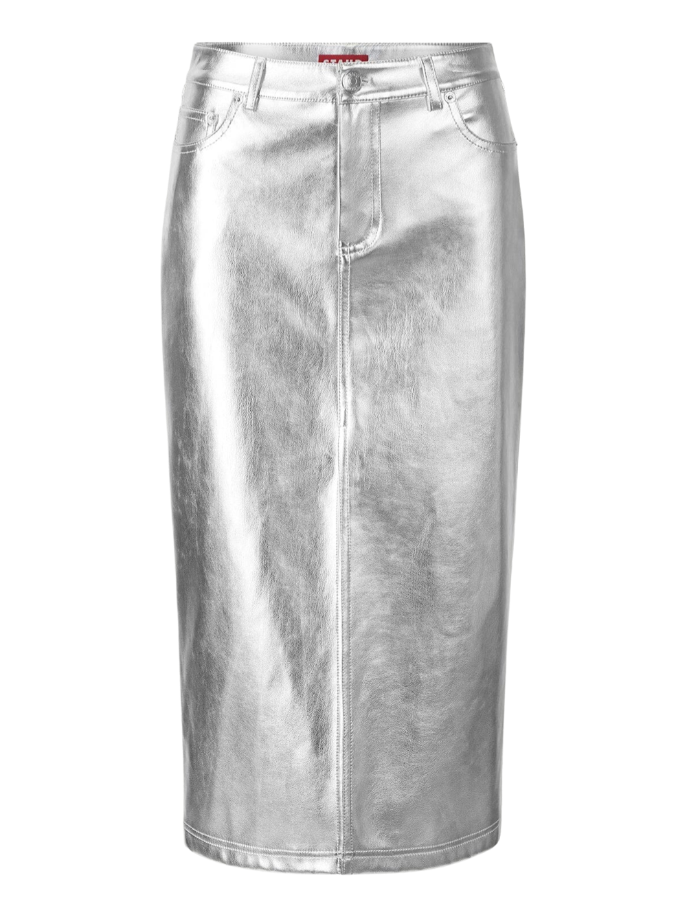 Staud Oaklyn Skirt in Silver